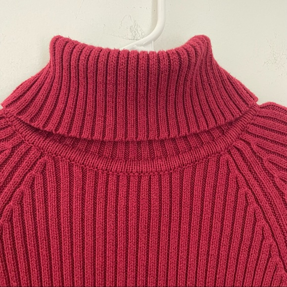EDDIE BAUER Red Short Sleeved Knot Turtleneck - Picture 11 of 14